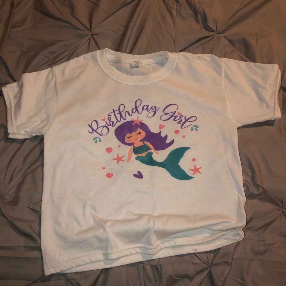 Mermaid 6th birthday tee